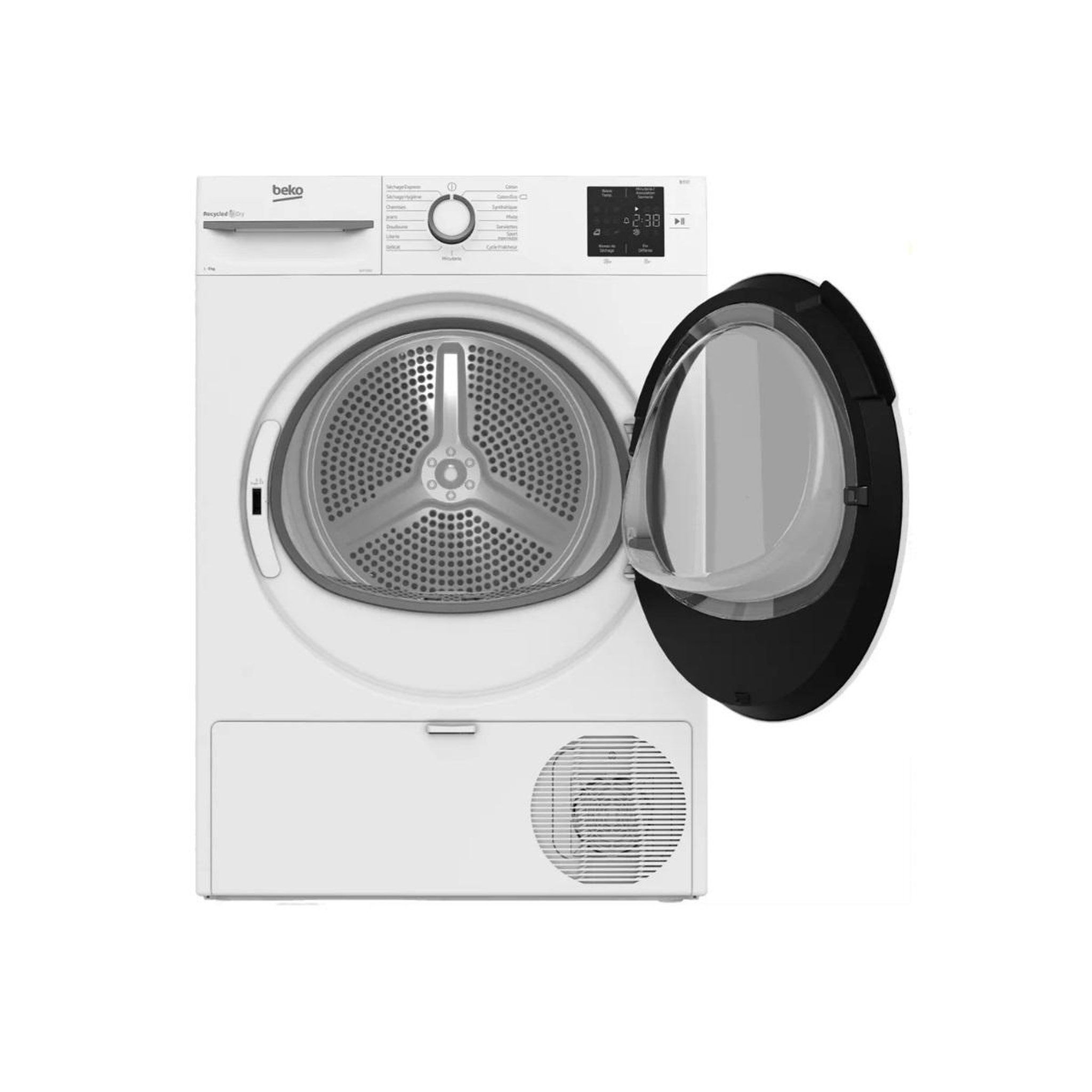 Voir la diapositive 3 : Beko Sèche-linge pompe à chaleur 60cm 9kg blanc - SLFT1912
