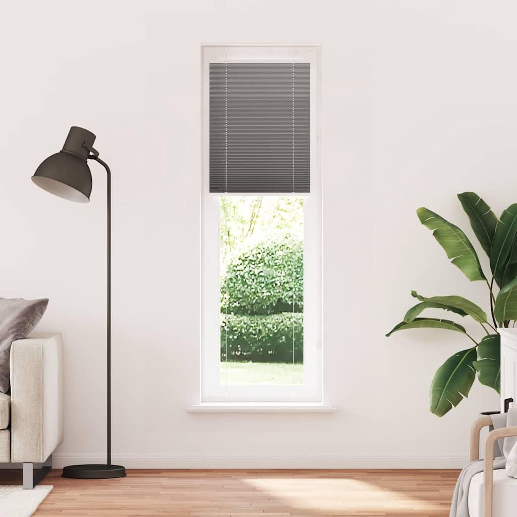 Voir la diapositive 2 : VIDAXL Store plisse anthracite 65x200 cm largeur du tissu 64,4 cm