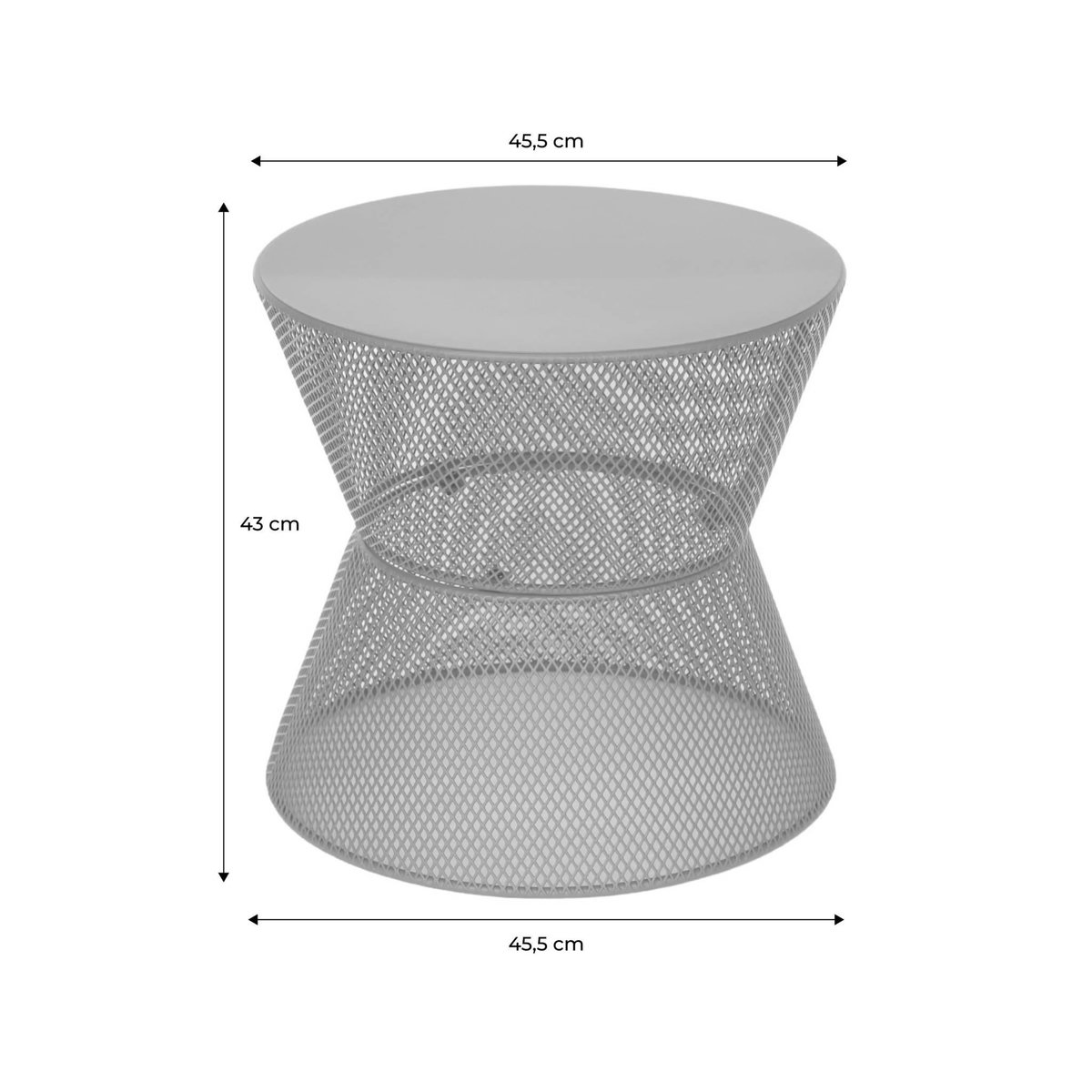 SWEEEK Table d'appoint extérieure acier effet grillagé terracotta - Tivo