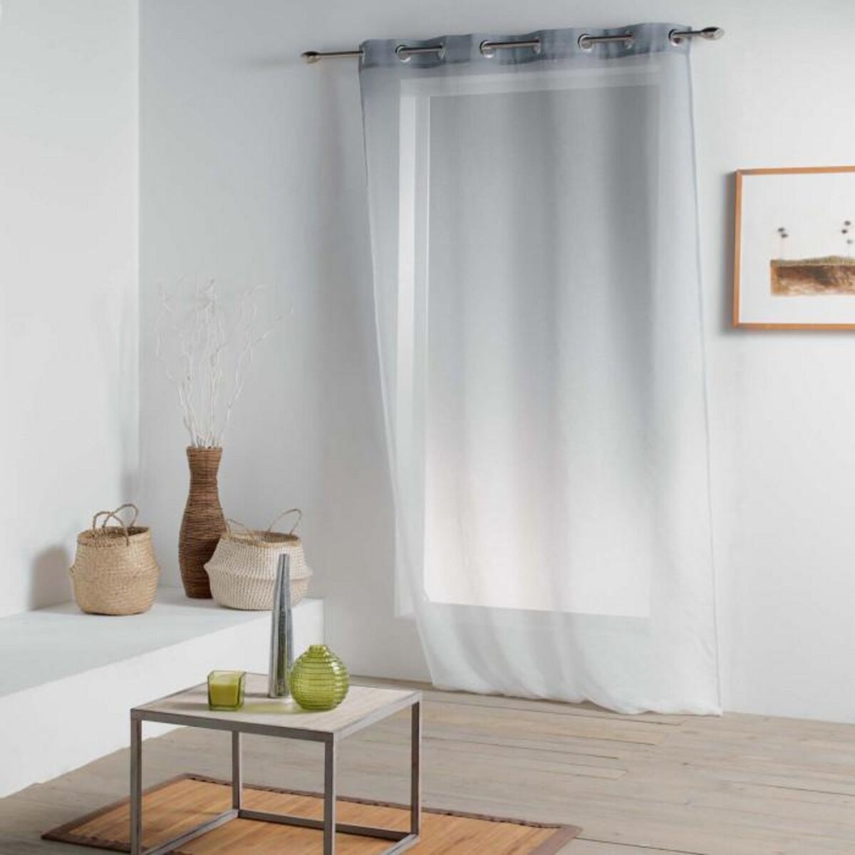 Paris Prix Rideau Voilage  Vitalia  140x260cm Gris