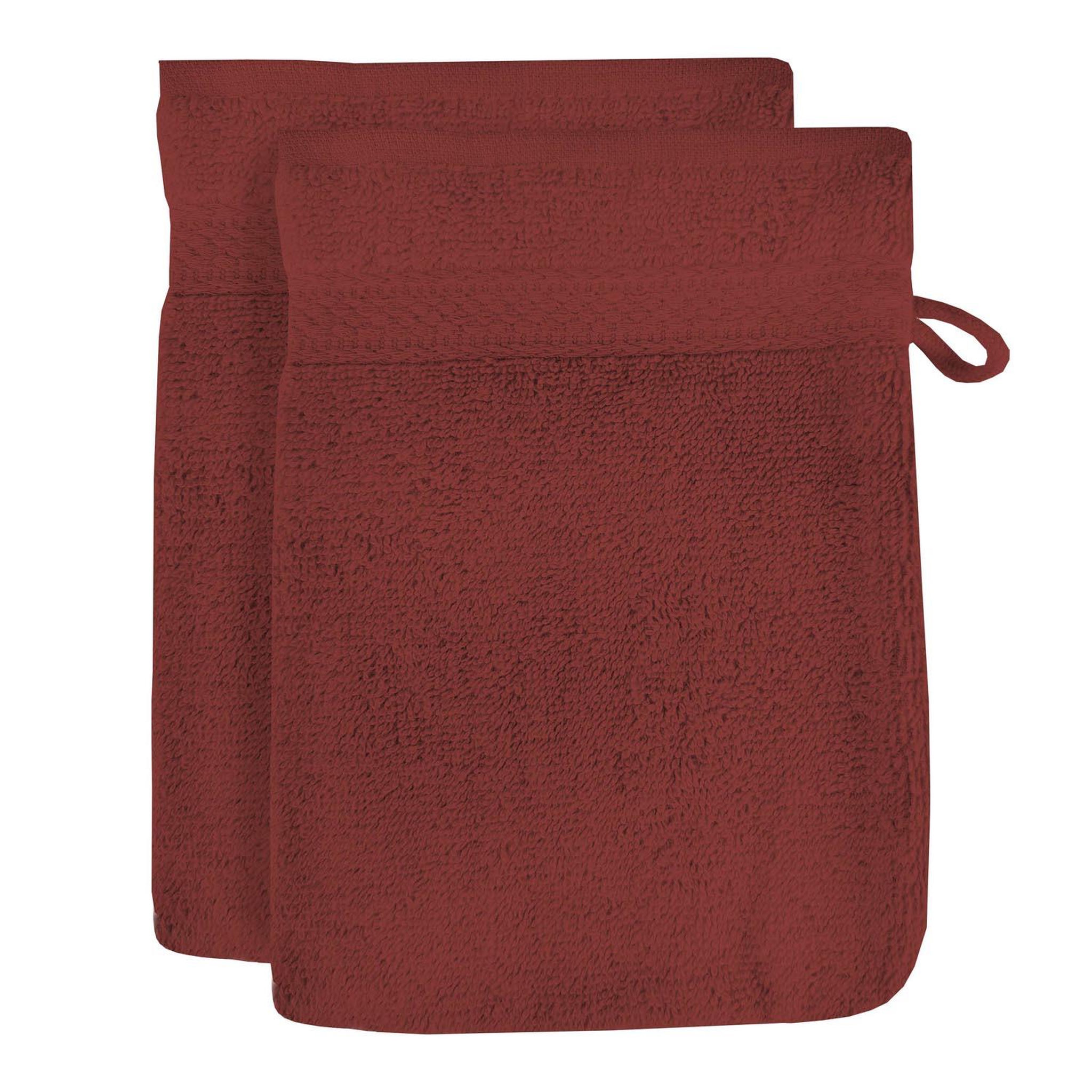 SOLEIL D'OCRE Lot de 2 gants de toilette en coton 500 gr/m2 16x21 cm LAGUNE, par Soleil d'ocre