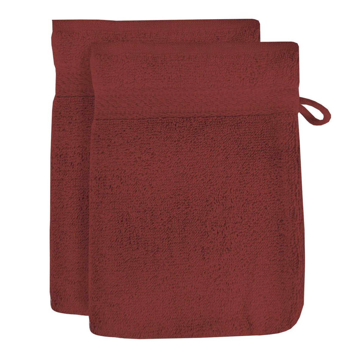 SOLEIL D'OCRE Lot de 2 gants de toilette en coton 500 gr/m2 16x21 cm LAGUNE, par Soleil d'ocre