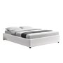 CONCEPT USINE Cadre de lit blanc avec coffre de rangement intégré -140x190 cm KENNINGTON