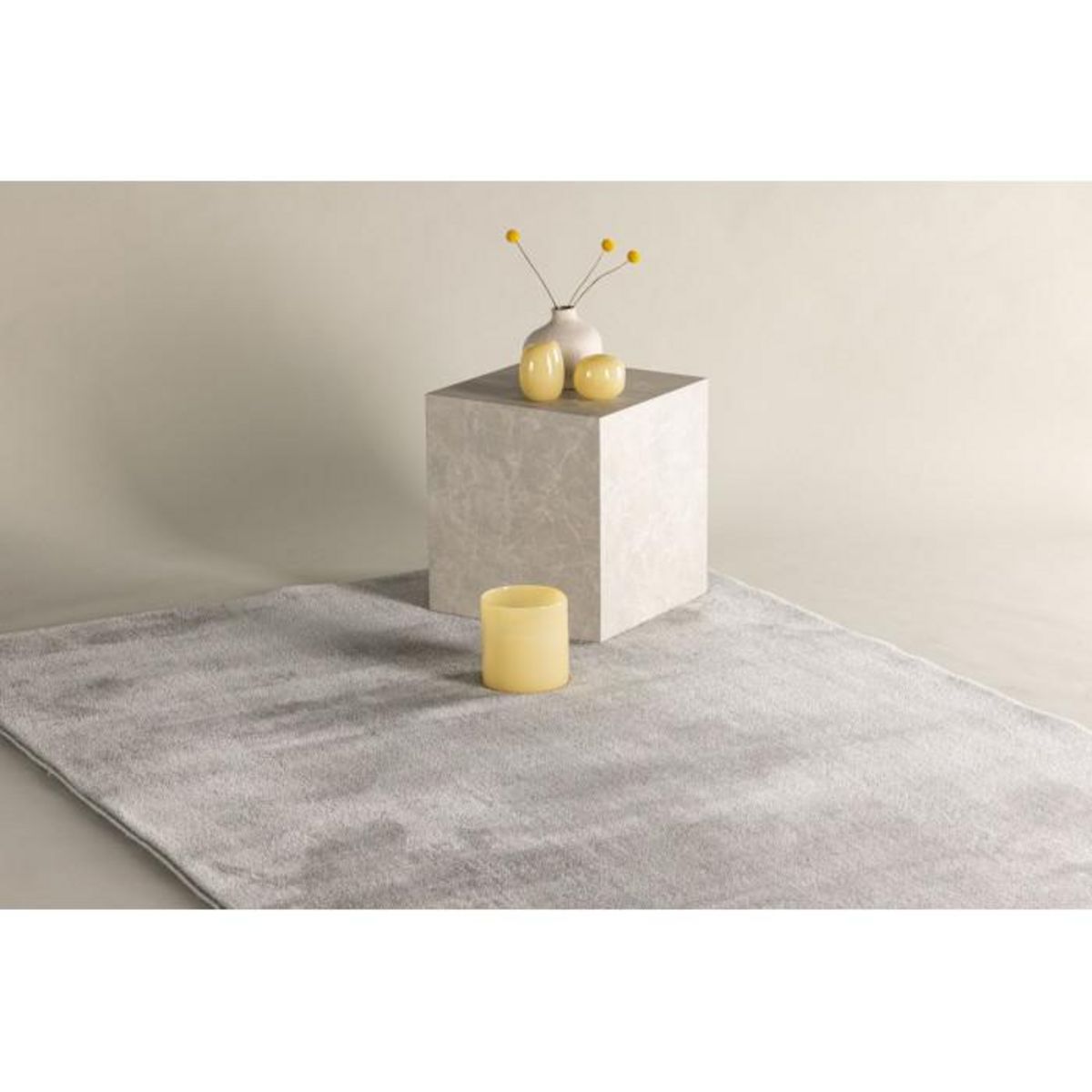 Paris Prix Tapis Design Uni  Blanca  160x230cm Gris Clair