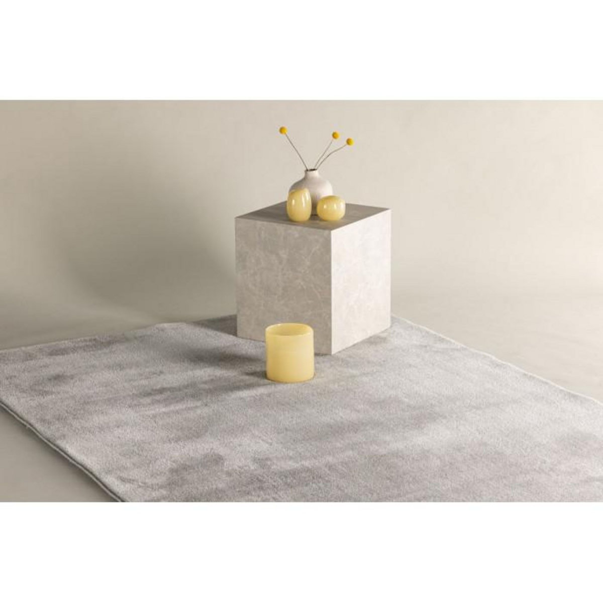 Paris Prix Tapis Design Uni  Blanca  160x230cm Gris Clair