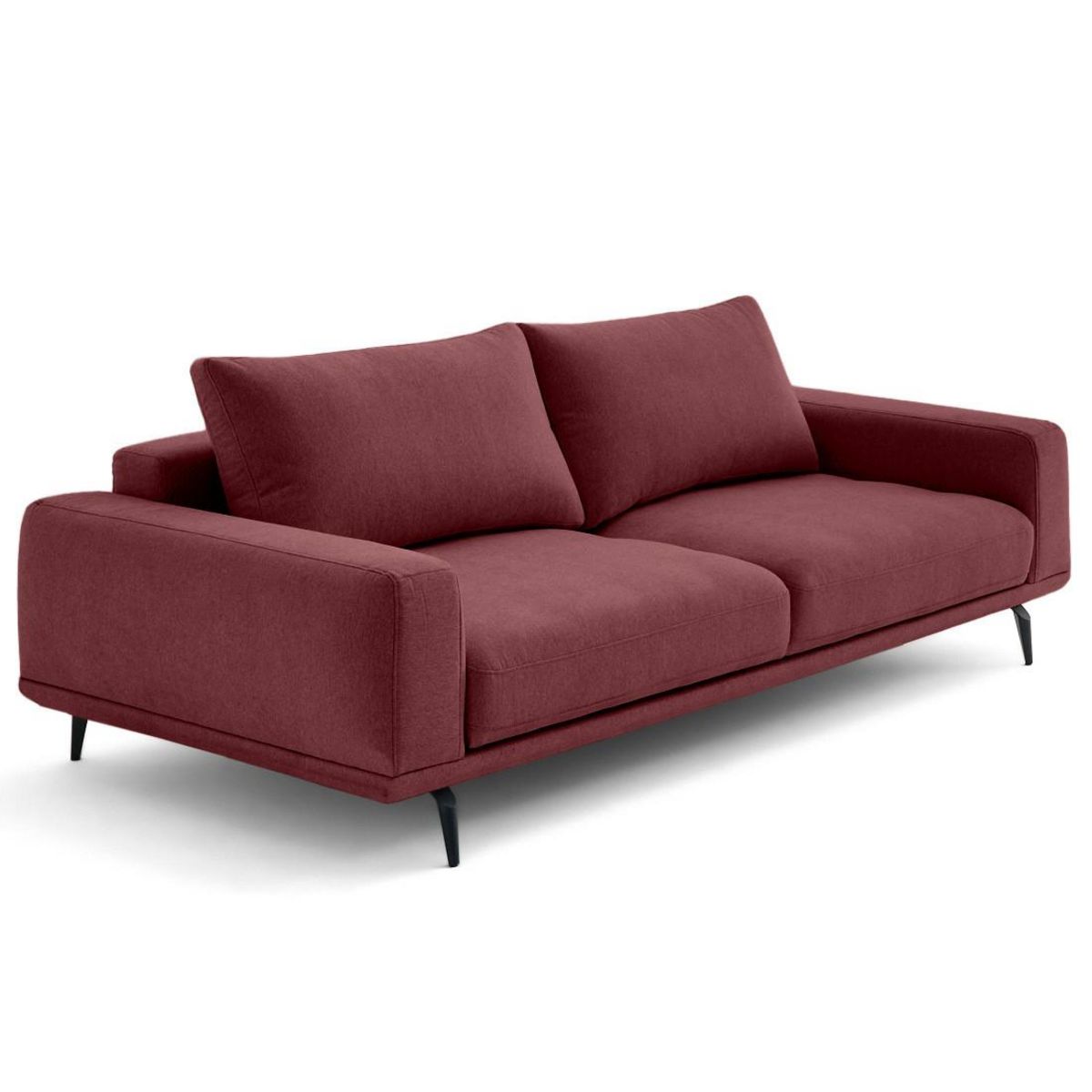 LISA DESIGN Vicence - canapé droit 3 places convertible en tissu