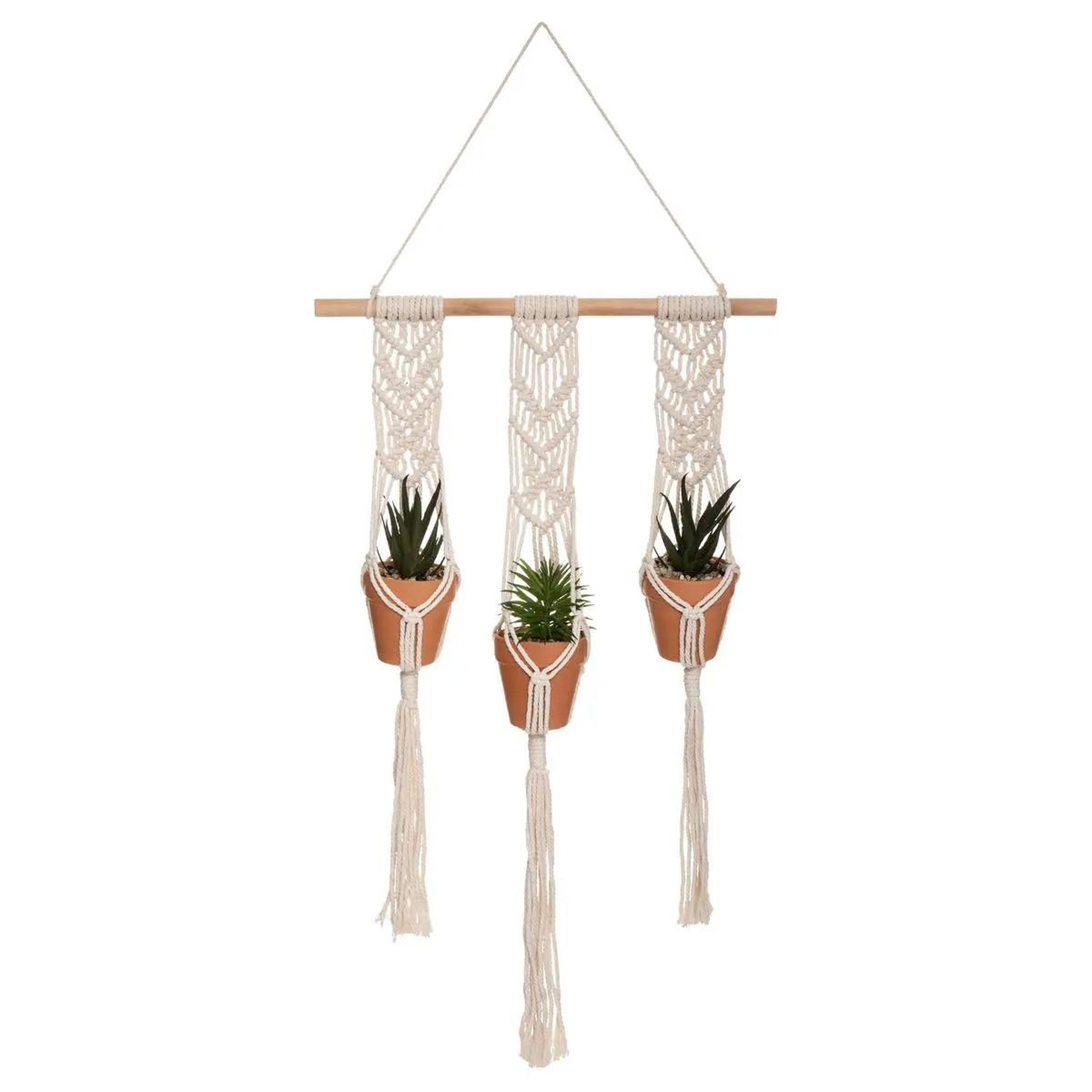 ATMOSPHERA Lot de 3 plantes suspendues  hacienda  68cm ivoire