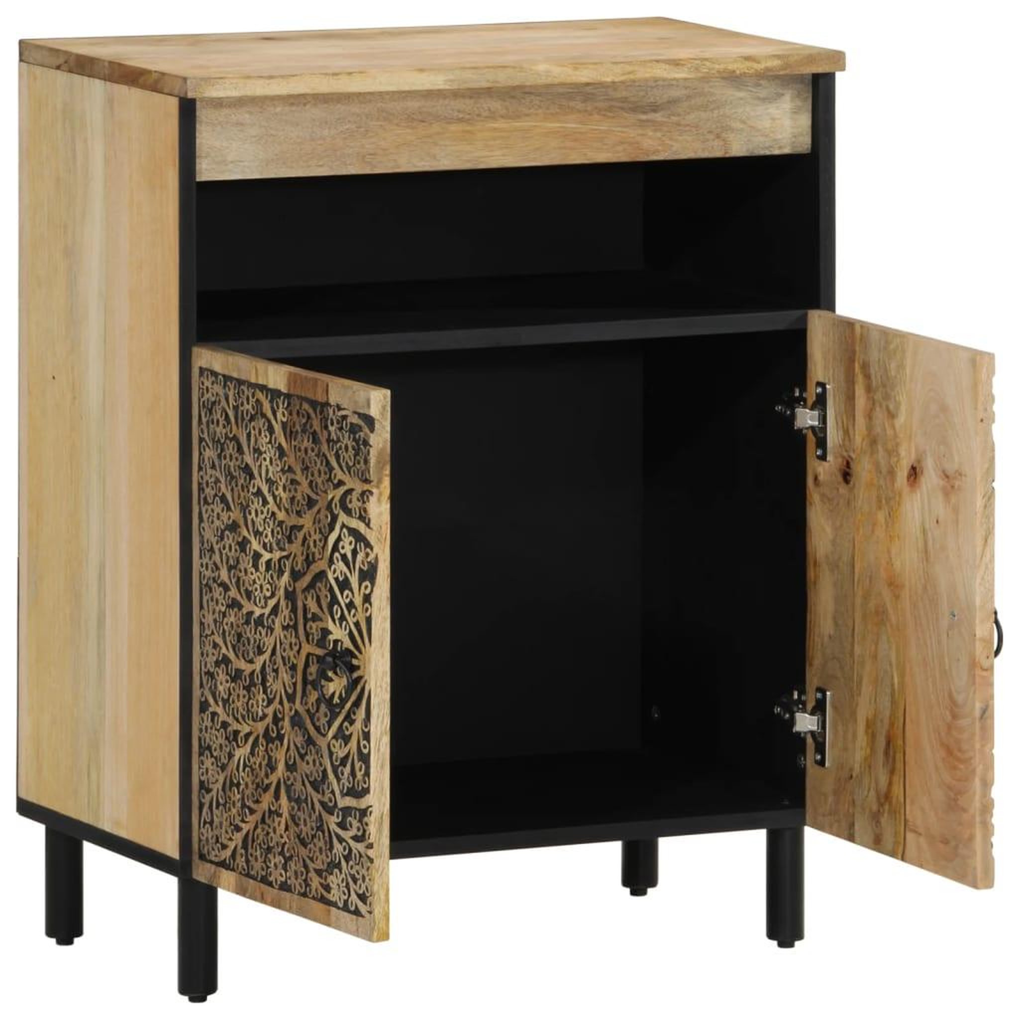 Voir la diapositive 4 : VIDAXL Armoire laterale 60x33x75 cm bois massif de manguier