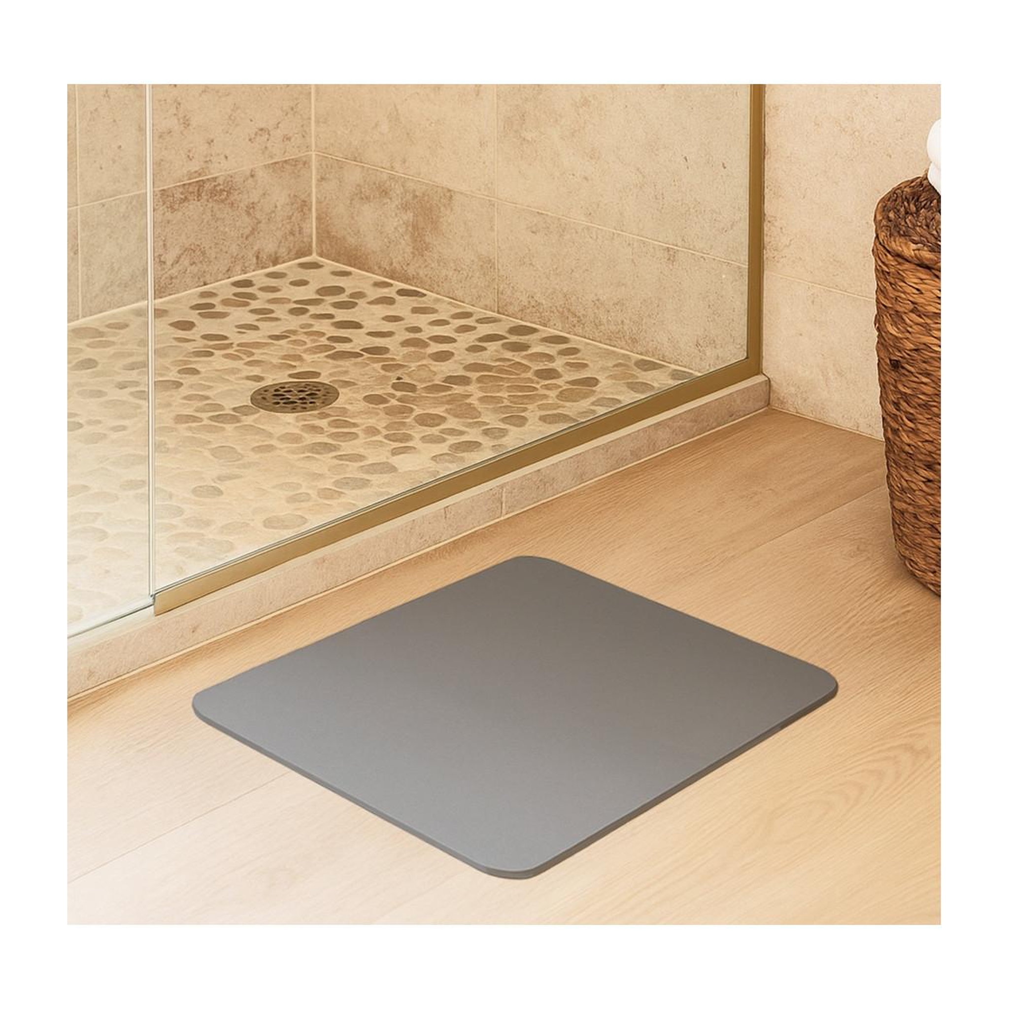 Voir la diapositive 2 : GUY LEVASSEUR Tapis de bain diatomite petit format 35x45cm