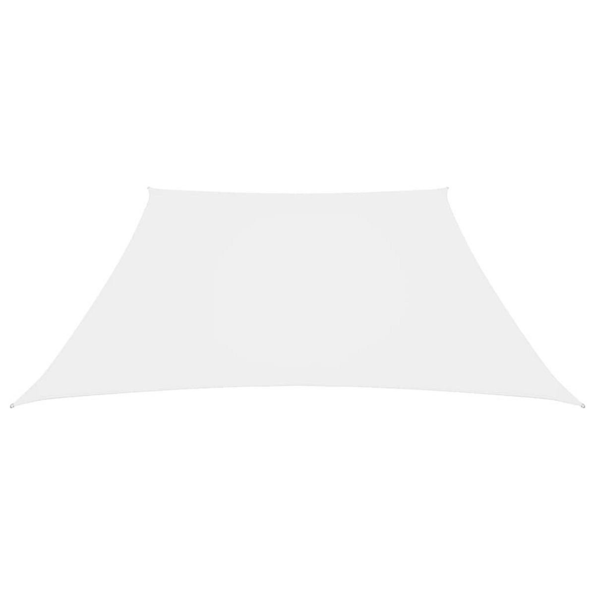 VIDAXL Voile de parasol Tissu Oxford trapeze 4/5x4 m Blanc