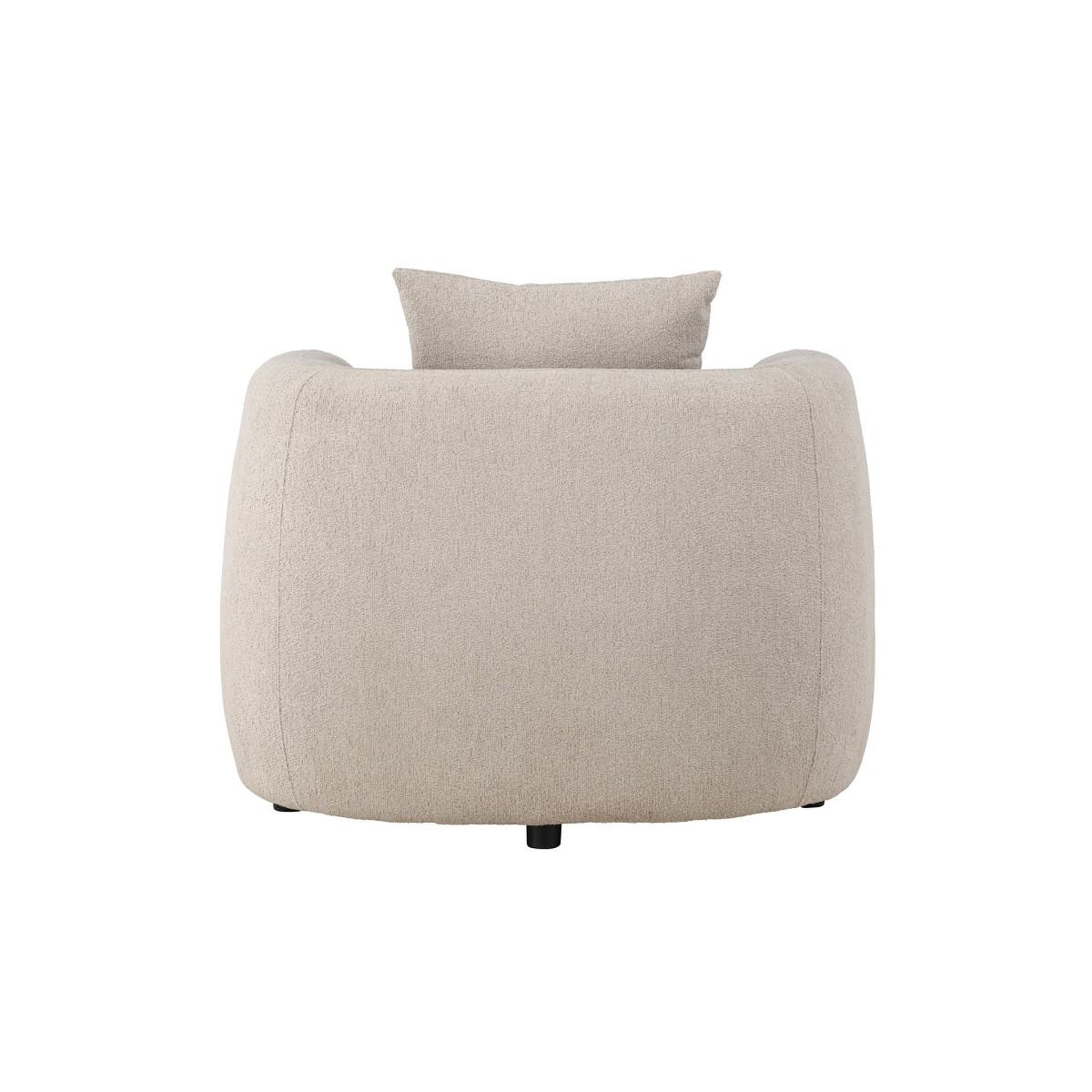 Voir la diapositive 5 : Paris Prix Fauteuil design tissu bouclette  cielo  110cm beige