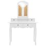 Voir la diapositive 4 : VIDAXL Ensemble de coiffeuse et tabouret Blanc 100x40x146 cm Paulownia