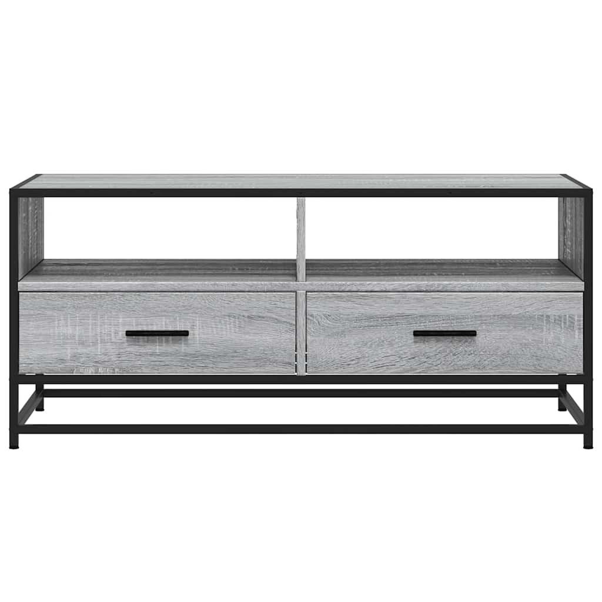 Voir la diapositive 5 : VIDAXL Table basse sonoma gris 100x50x45 cm bois d'ingenierie et metal