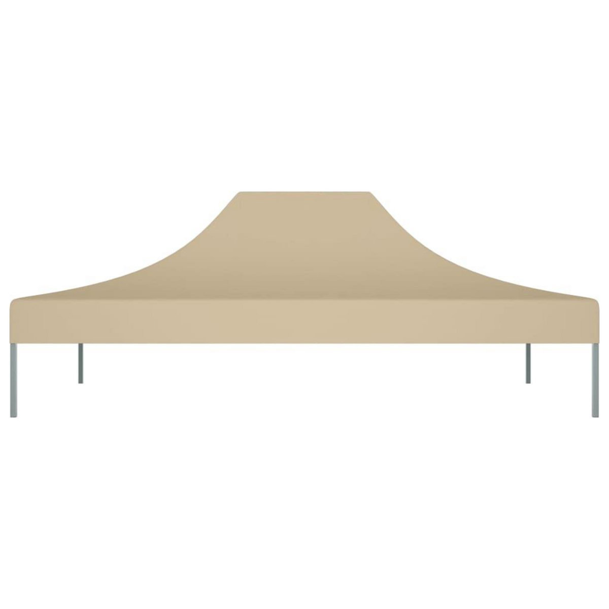 VIDAXL Toit de tente de reception 4x3 m Beige 270 g/m^2