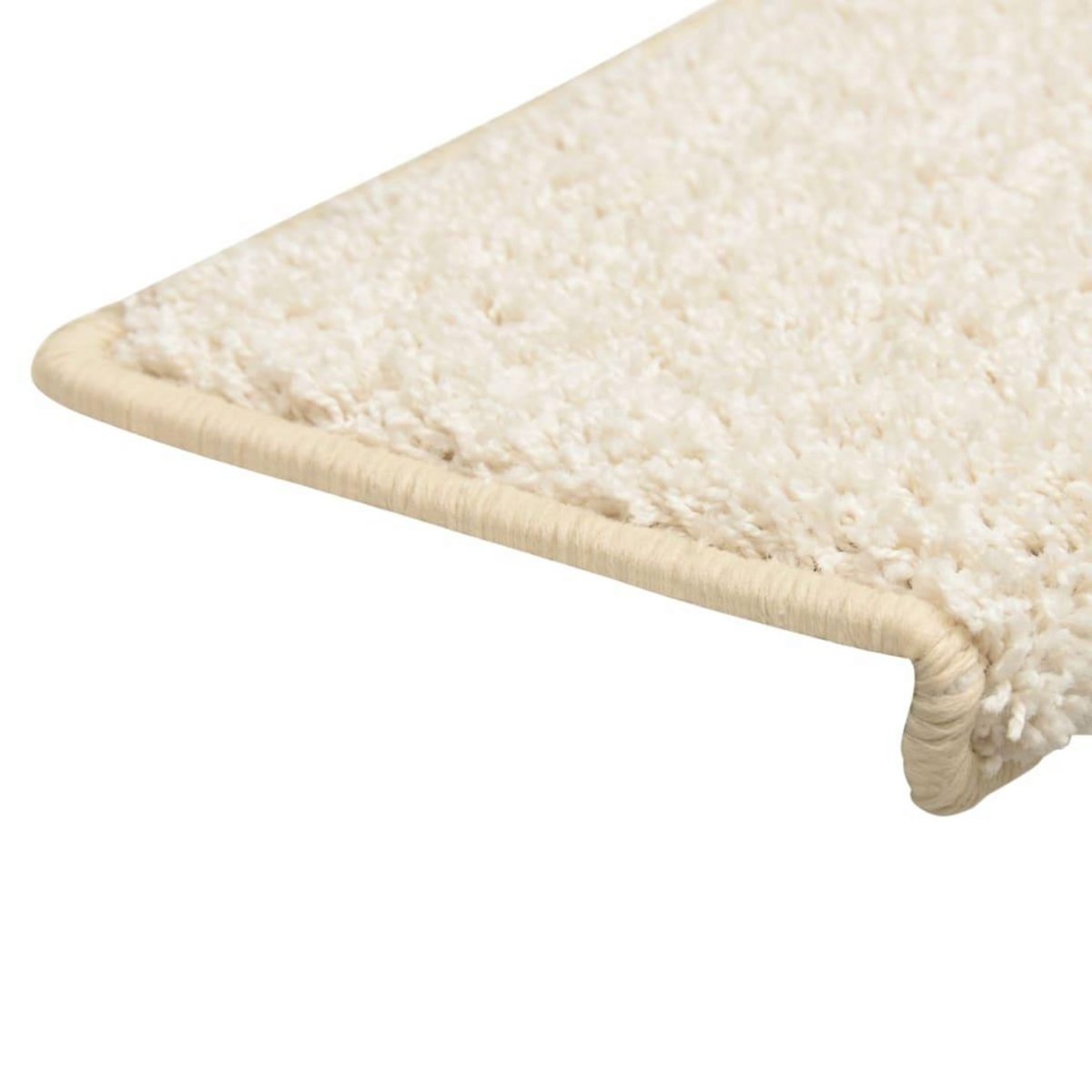 VIDAXL Tapis d'escalier 10 pcs 65x21x4 cm Blanc