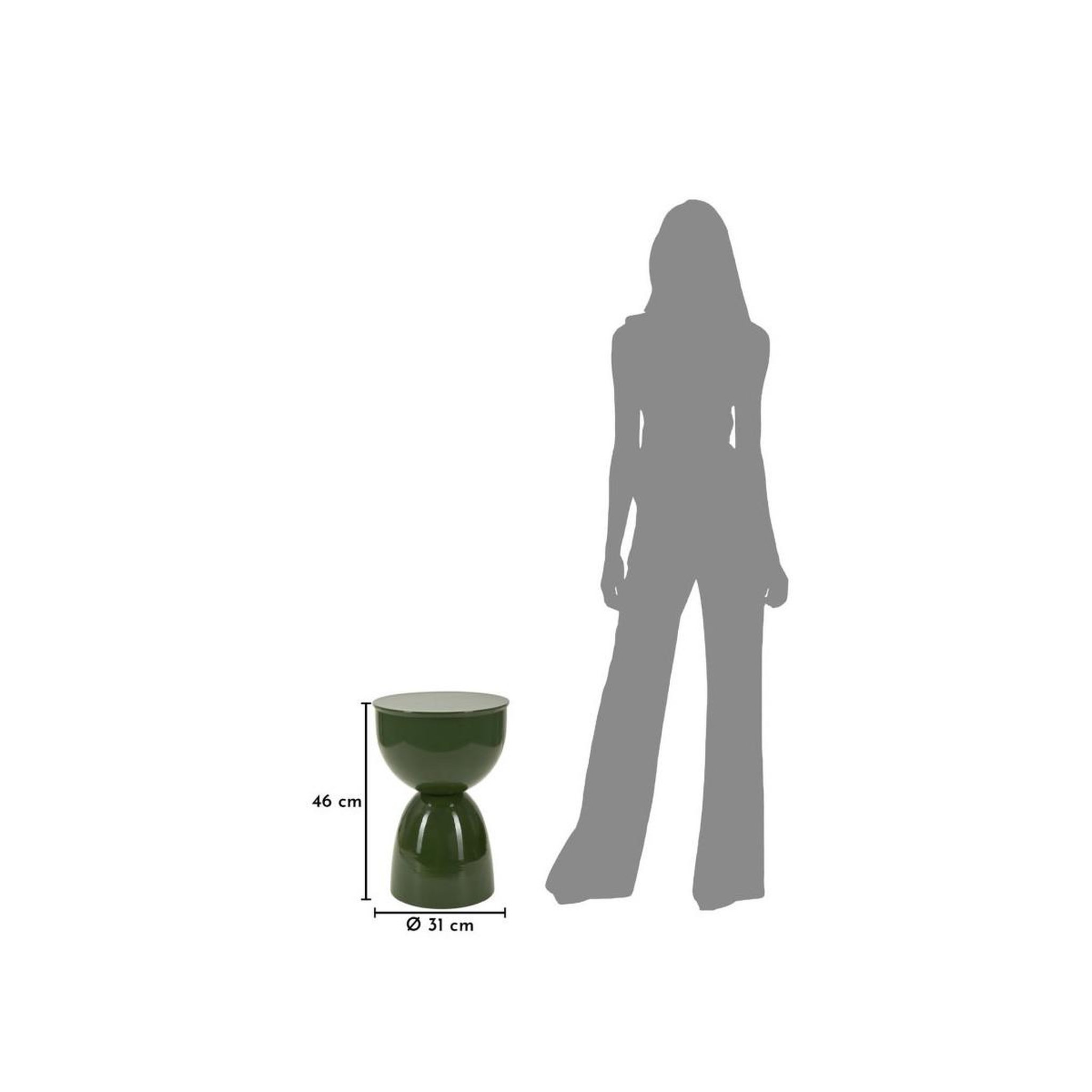 Voir la diapositive 5 : Paris Prix Table d'appoint en métal  yao  46cm vert