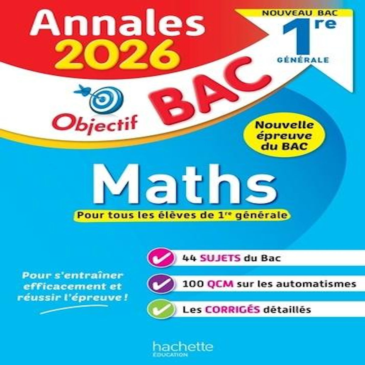MATHS 1RE GENERALE. SUJETS ET CORRIGES, EDITION 2026, Barbazo Eric