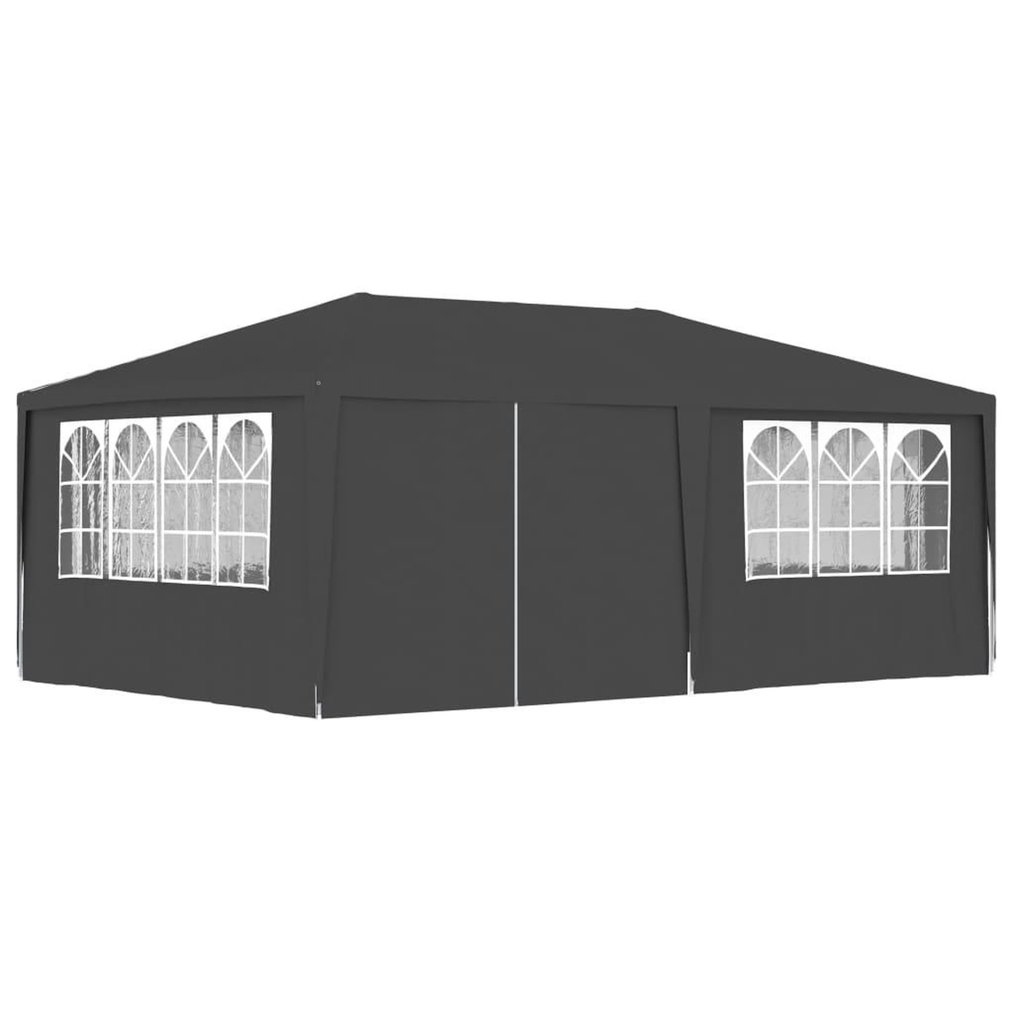 Voir la diapositive 1 : VIDAXL Tente de reception et parois laterales 4x6 m Anthracite 90 g/m^2