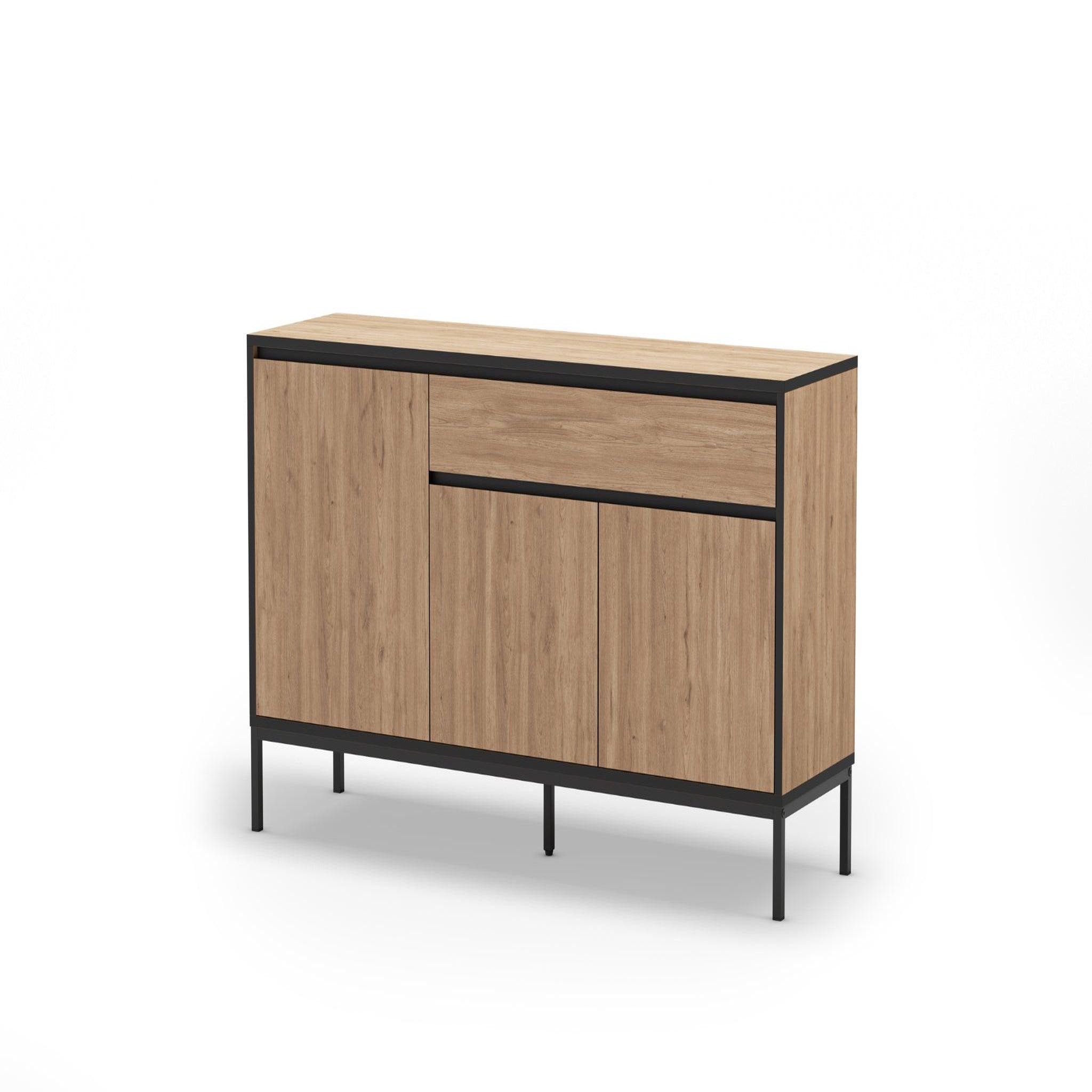 Voir la diapositive 6 : CASANOVA PARIS Vana - buffet 3 portes 140cm en mélamine