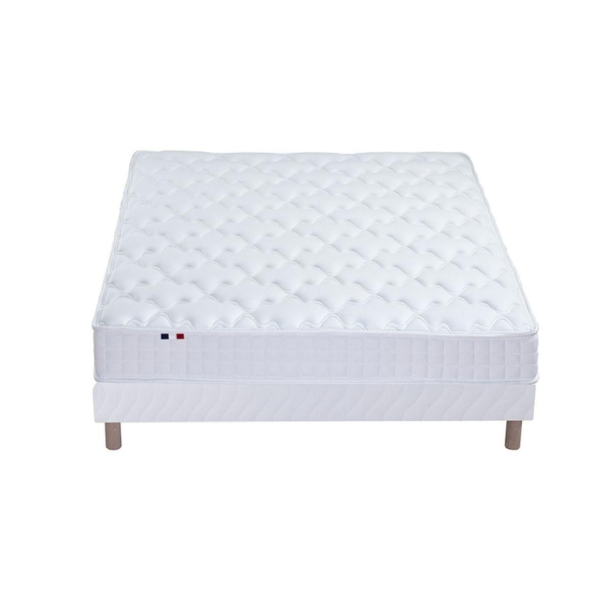 Ensemble Matelas accueil mémoire de forme + Sommier 140 x 190 cm MAM AZUR