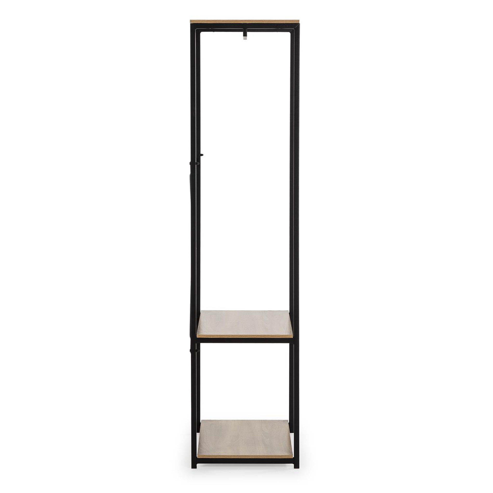Voir la diapositive 4 : VS VENTA-STOCK Portemanteau Julia 2 étagères 1 barre, couleur chêne/noir