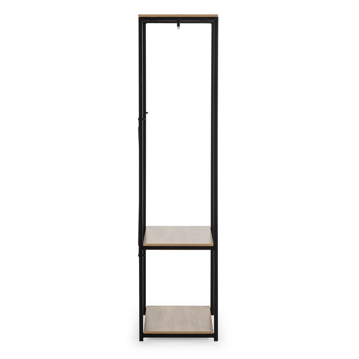 VS VENTA-STOCK Portemanteau Julia 2 étagères 1 barre, couleur chêne/noir