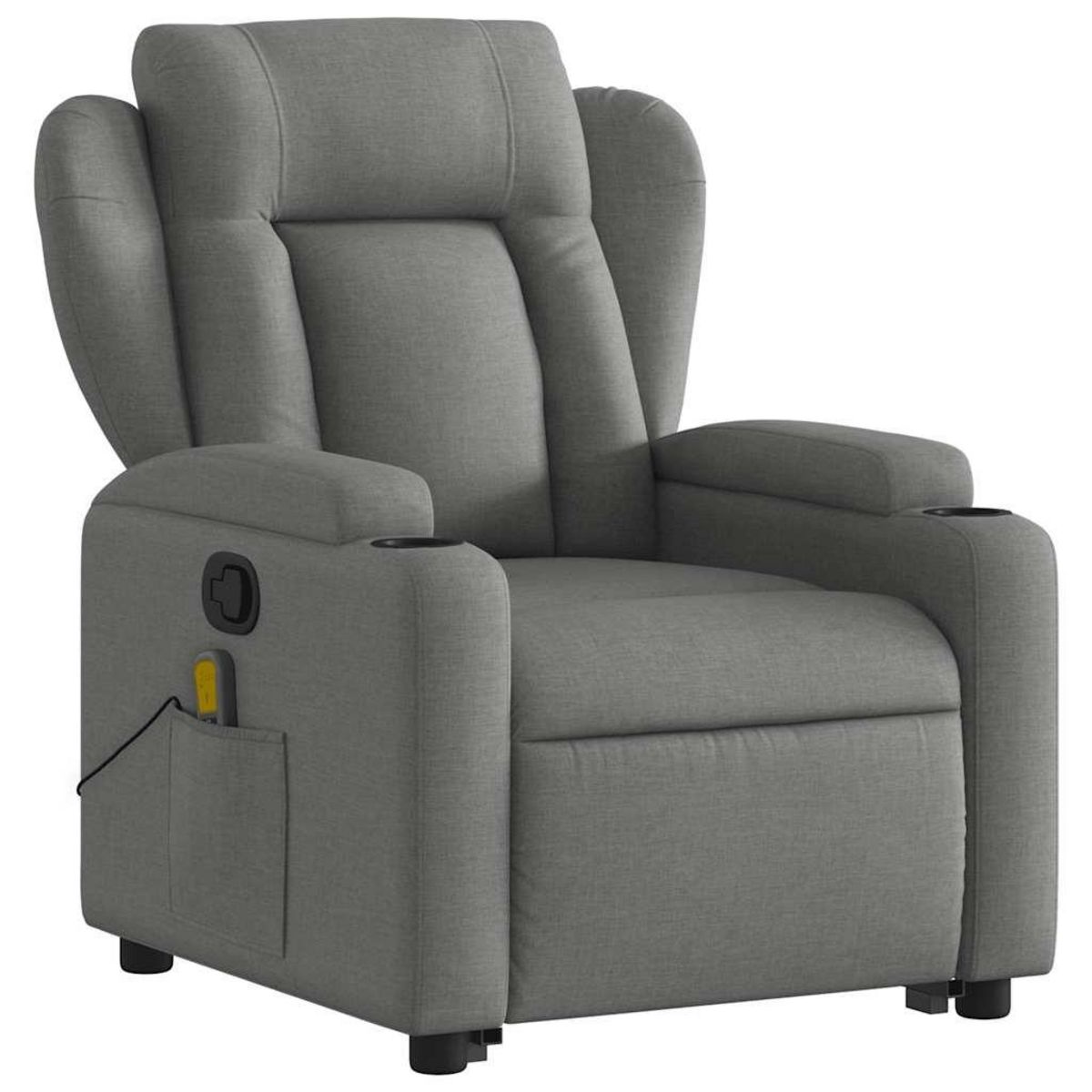 VIDAXL Fauteuil de massage inclinable Gris fonce Tissu