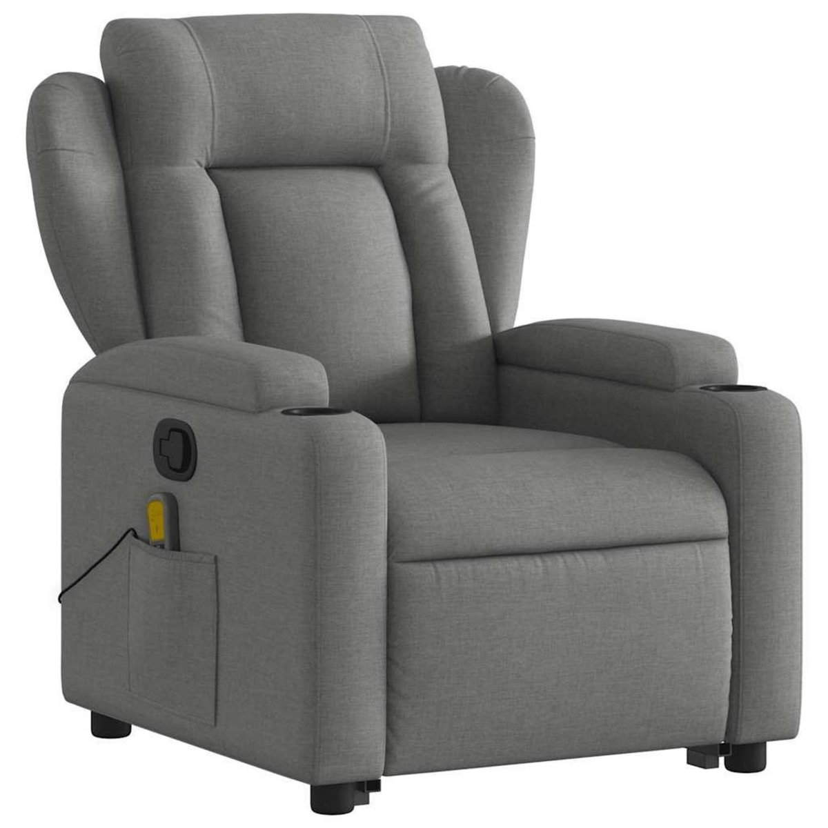 VIDAXL Fauteuil de massage inclinable Gris fonce Tissu