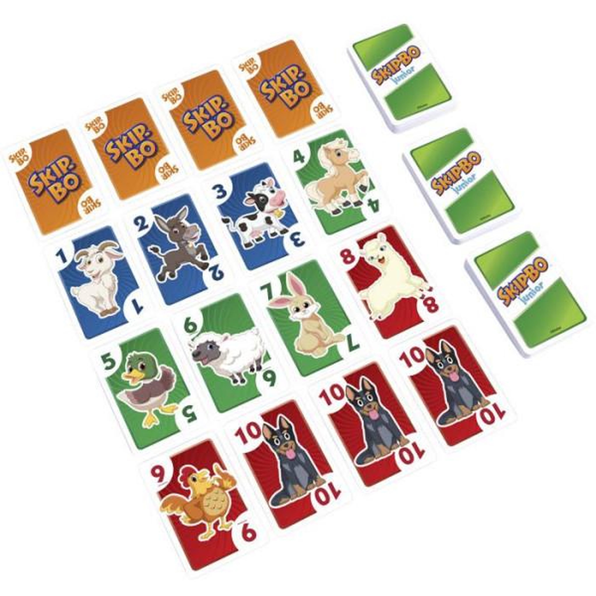 Voir la diapositive 4 : MATTEL Skip-Bo Junior - Jeu de cartes - Mattel Games - 2 niveaux de jeu, 112 cartes - Dès 5 ans
