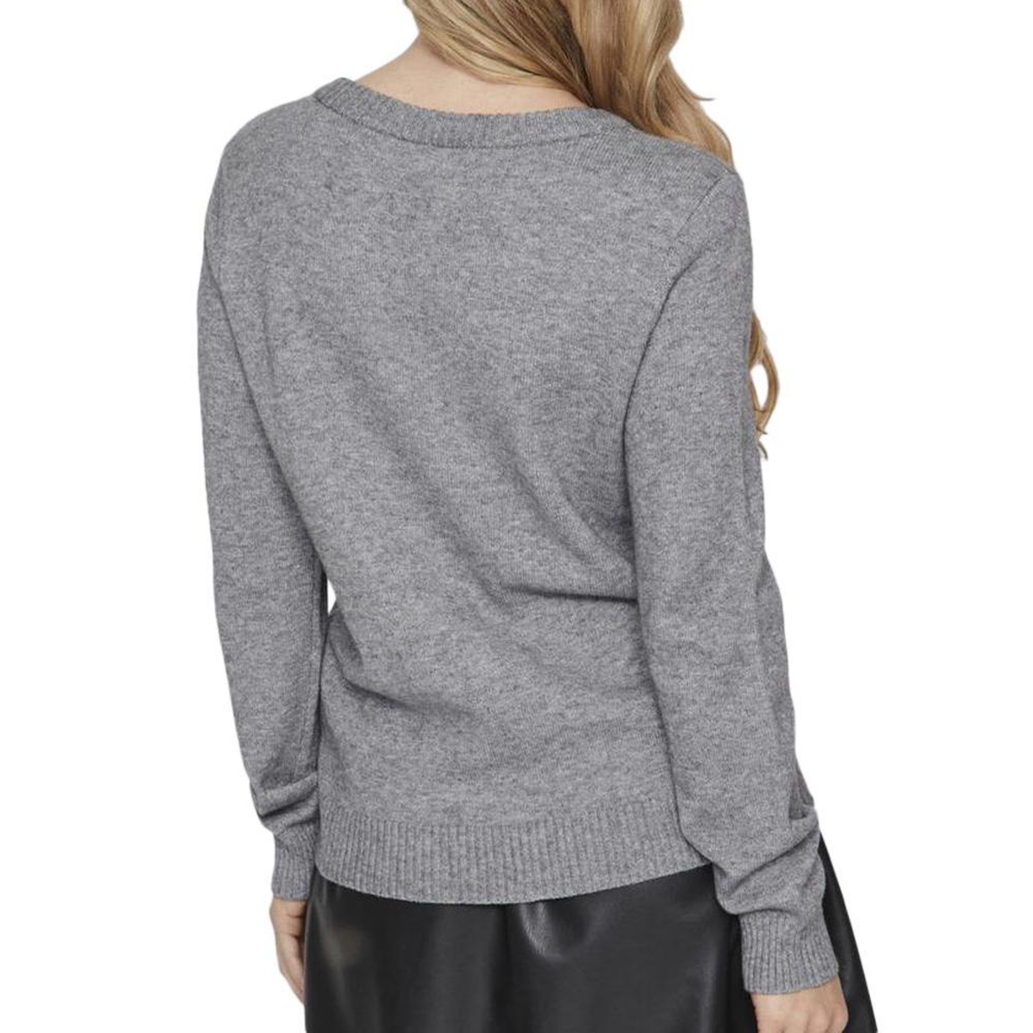 Voir la diapositive 2 : Vila Pull Gris Femme Vila Viril