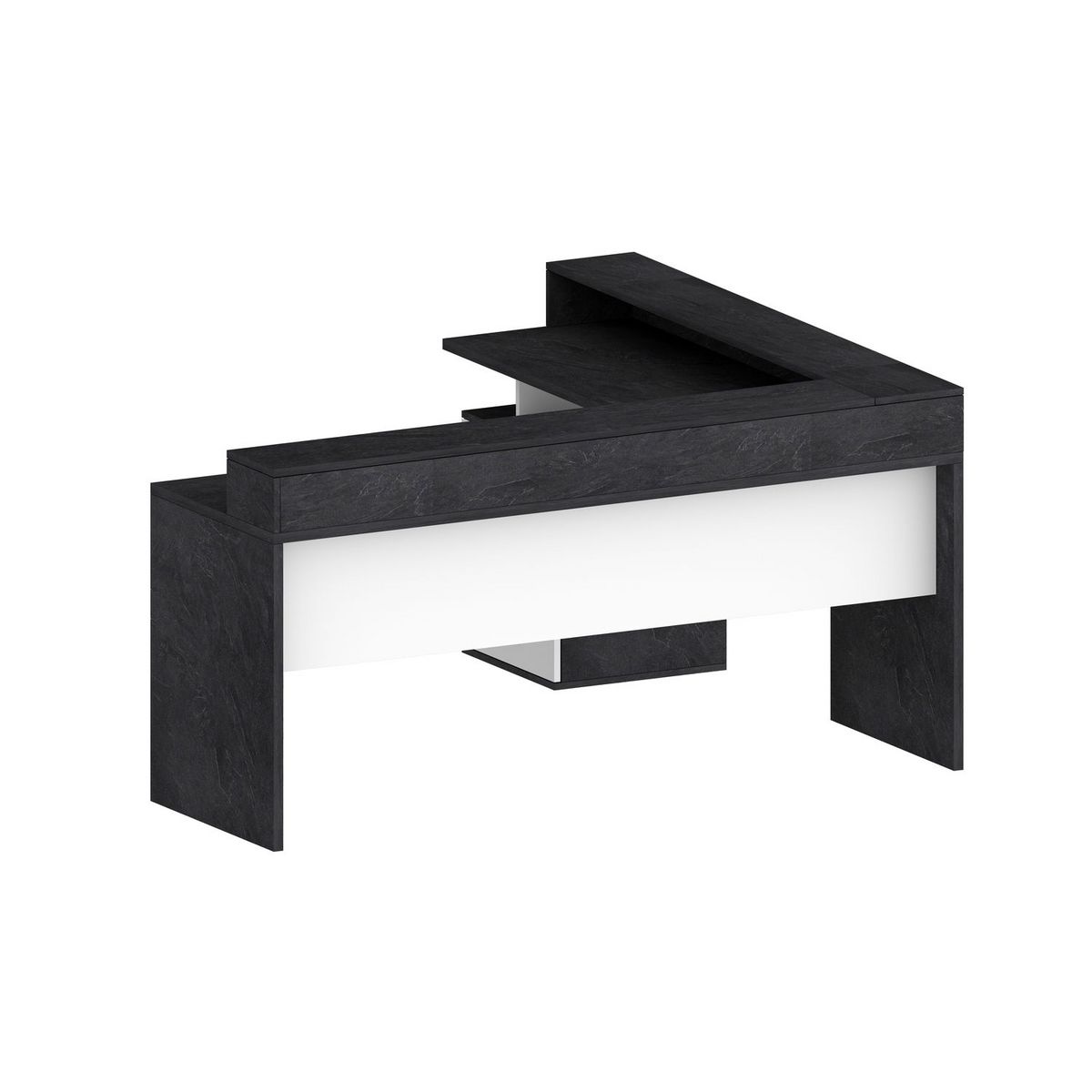 Bureau d'angle avec rehaussement 3 tiroirs L180 cm VASTO