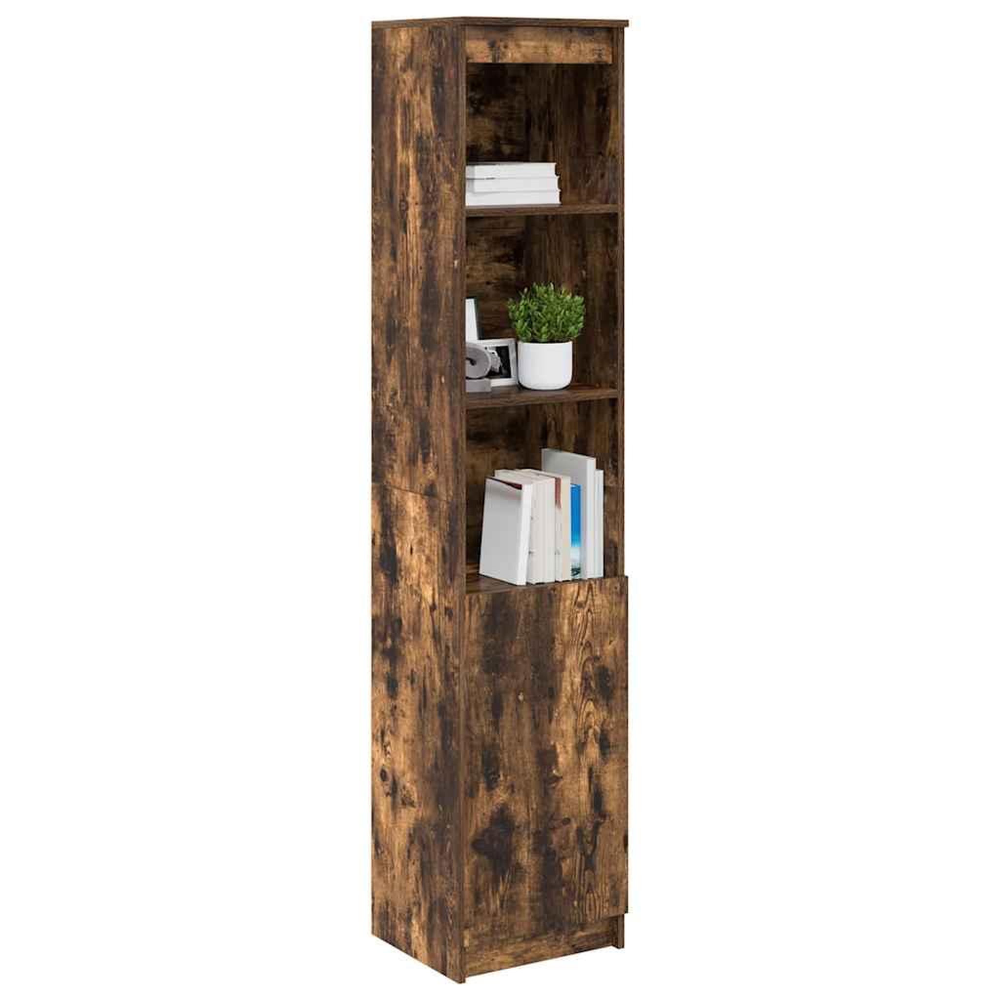 Voir la diapositive 4 : VIDAXL Buffet haut chene fume 37,5x35x180 cm bois d'ingenierie