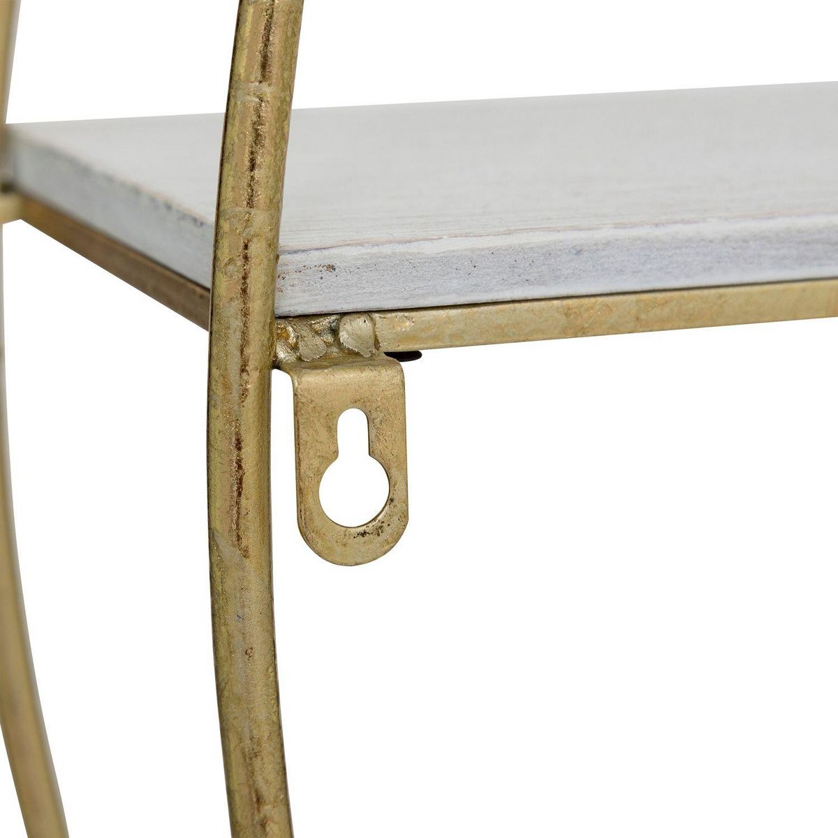 ATMOSPHERA Etagère murale en bois et métal MADDY - Doré