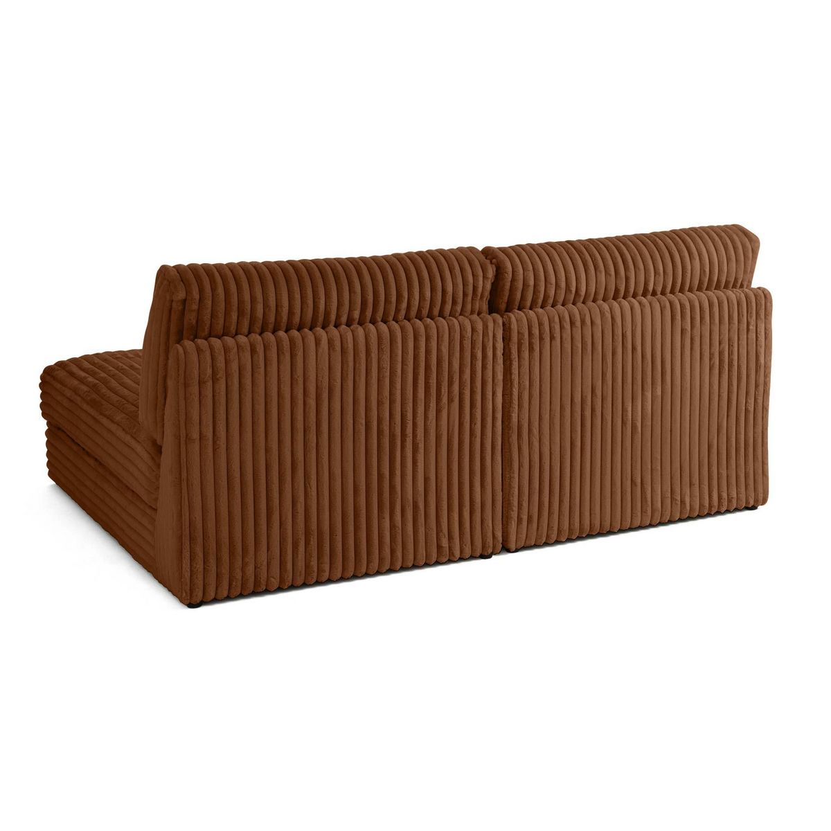 LISA DESIGN Jasper - canapé d'angle modulable 3 places - en fausse fourrure côtelée