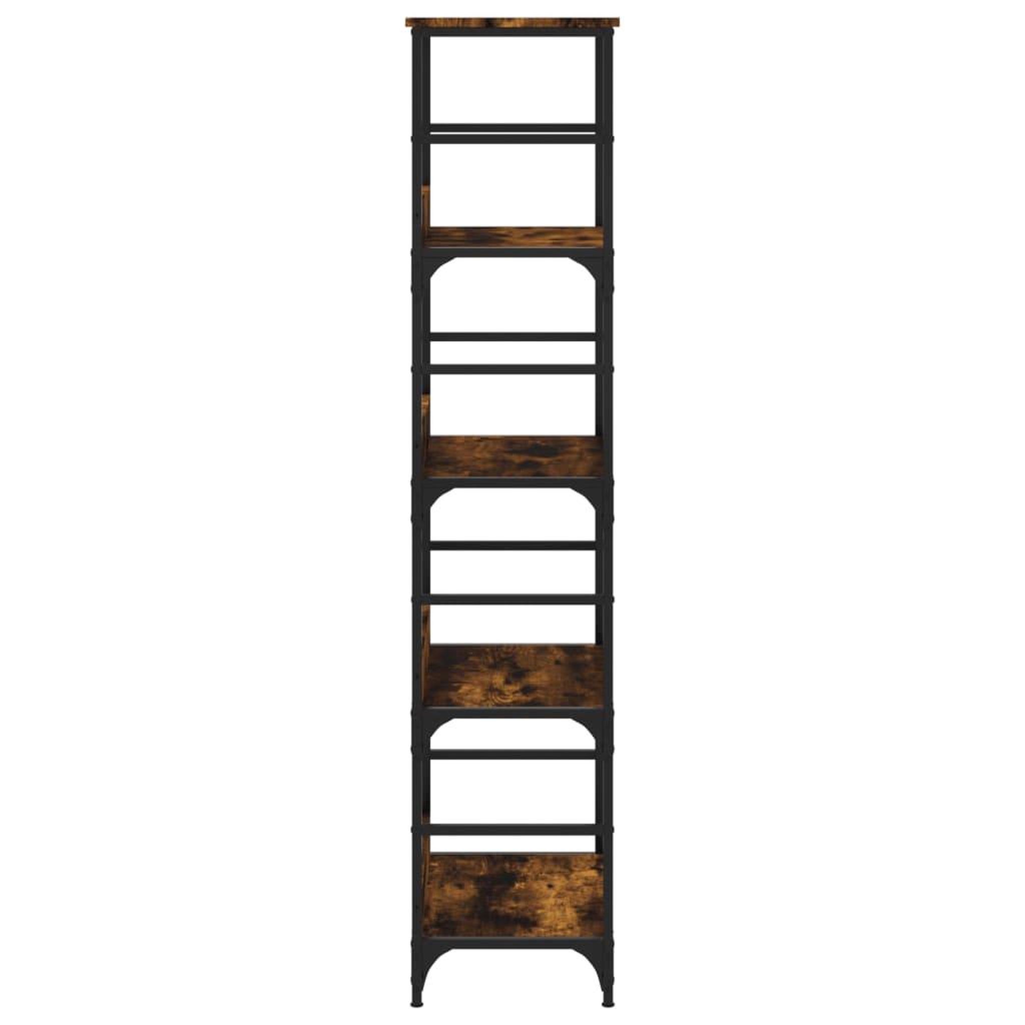 Voir la diapositive 5 : VIDAXL Bibliotheque chene fume 50x33x153 cm bois d'ingenierie