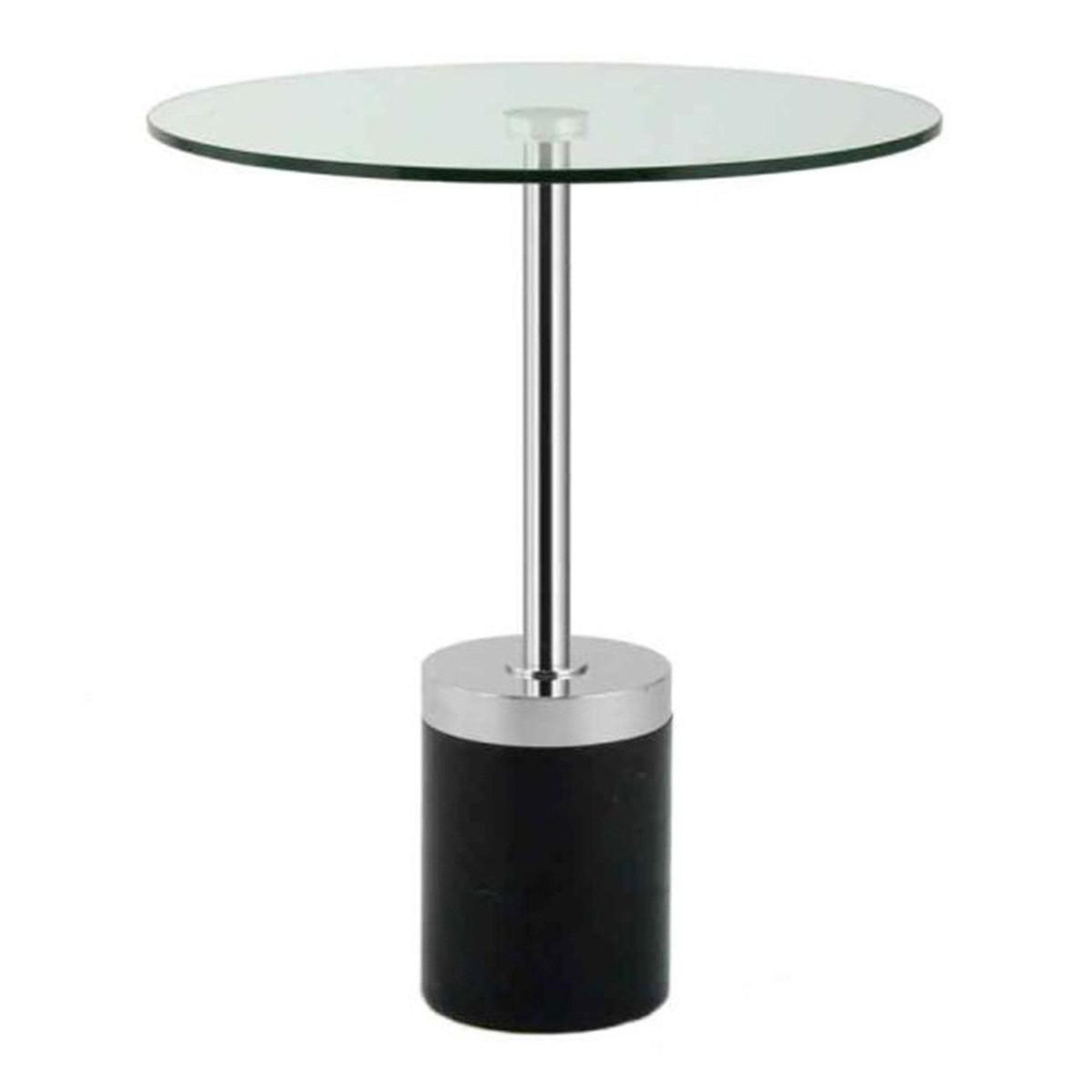 Paris Prix Table d'appoint en marbre  lana  53cm argent & noir