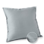 ACTUEL Taie d'oreiller unie en percale de coton . Coloris disponibles : Vert, Gris