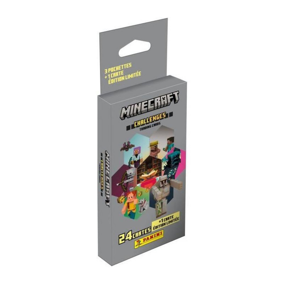 Panini Stickers - PANINI - Minecraft TC 4 - Blister 3 pochettes - 1 carte édition limitée - 24 stickers