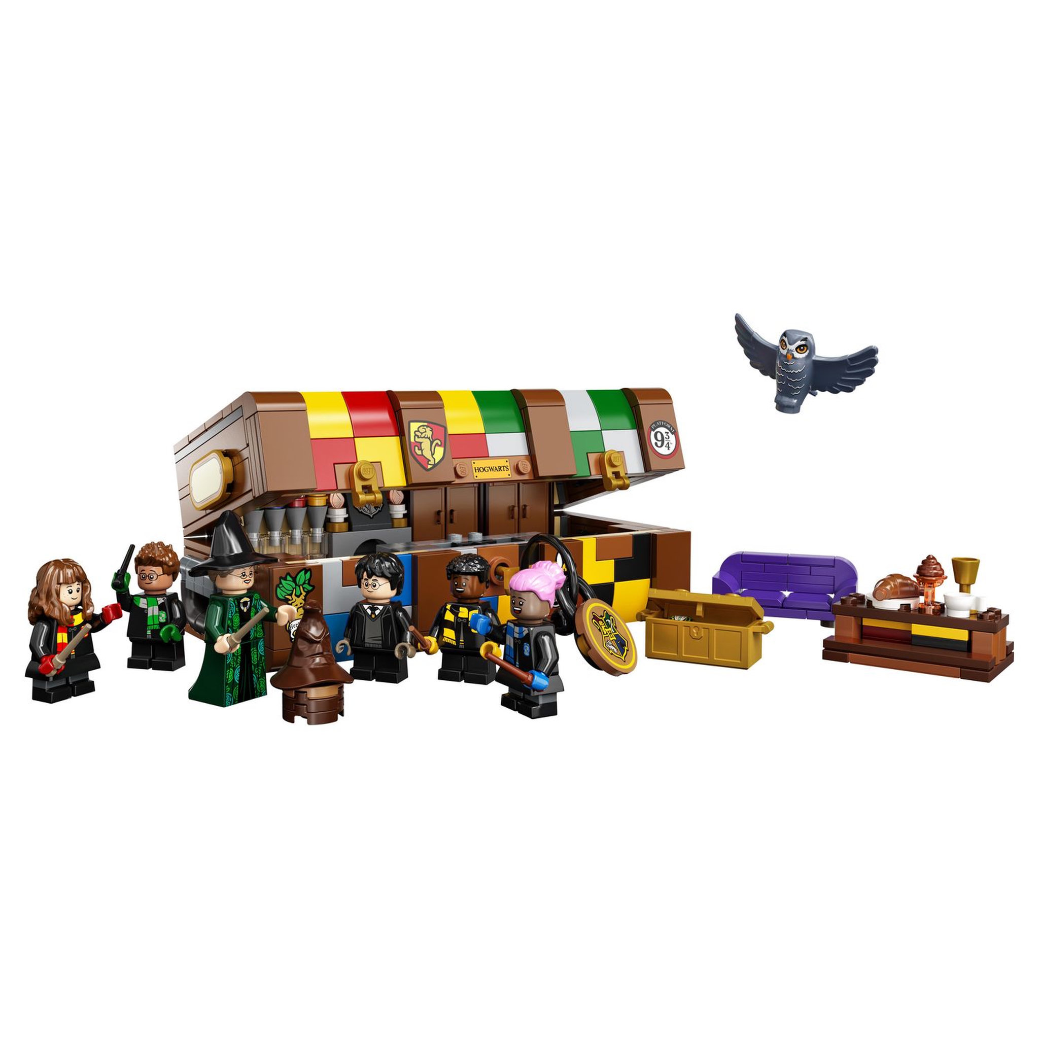 Voir la diapositive 3 : LEGO Harry Potter 76399 La Malle Magique de Poudlard, Malette personnalisable, Inclus 5 Minifigures de Personnages de l'Univers des Films