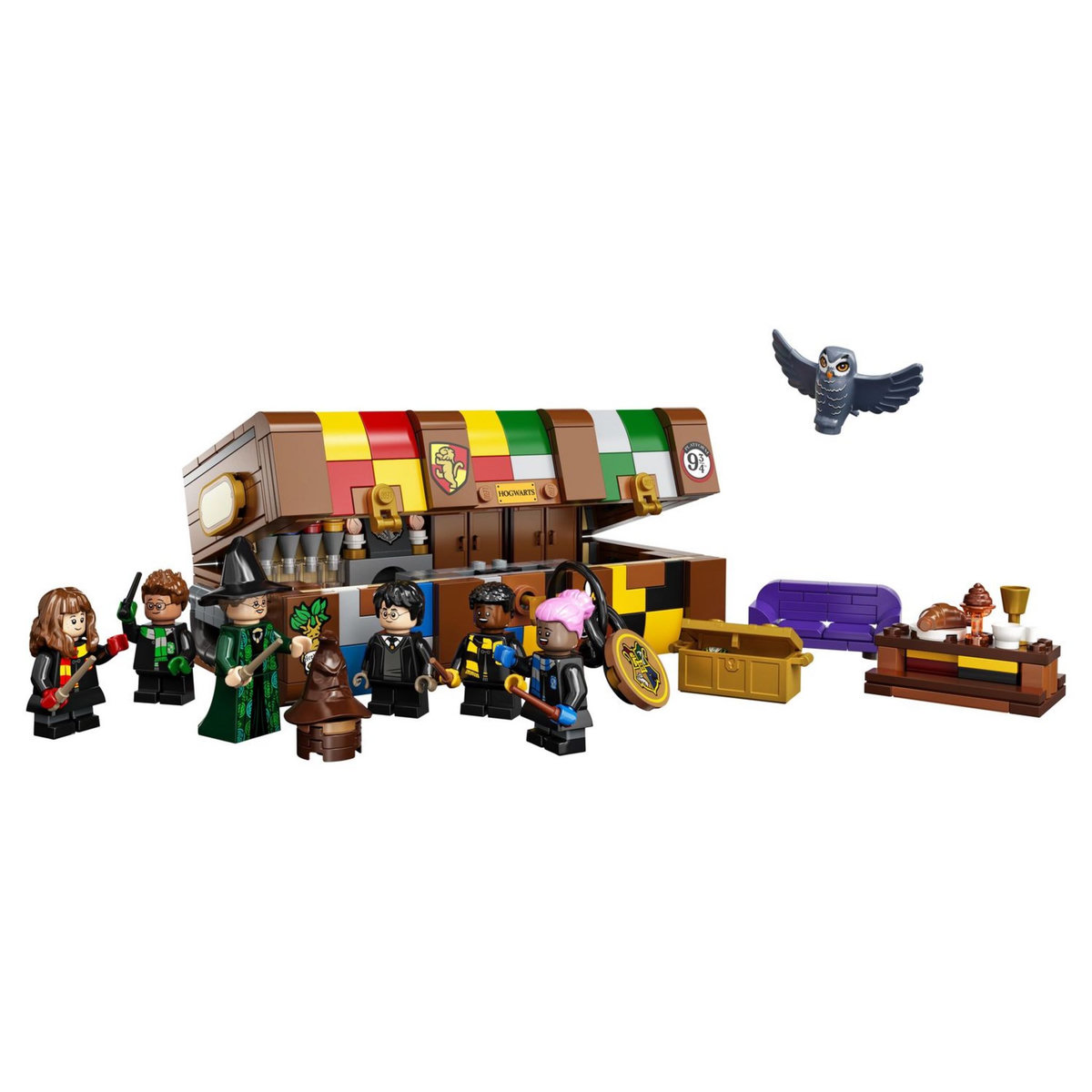 LEGO Harry Potter 76399 La Malle Magique de Poudlard, Malette personnalisable, Inclus 5 Minifigures de Personnages de l'Univers des Films