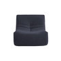 Voir la diapositive 5 : SWEEEK Chauffeuse tissu effet alpaca 3 places. bleu nuit. style contemporain. L 91 x P 105 x H 72cm