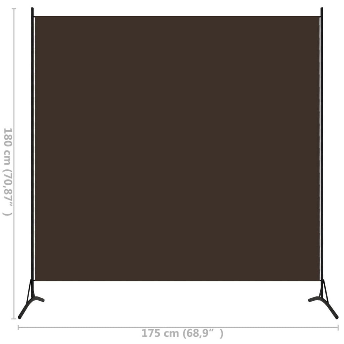 VIDAXL Cloison de separation marron 175x180 cm tissu