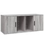 Voir la diapositive 2 : VIDAXL Meuble TV Sonoma gris 100x35x40 cm Bois d'ingenierie