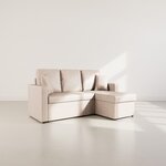 BEST MOBILIER Cyrus - canapé d'angle réversible 4 places - convertible avec coffre - en simili. Coloris disponibles : Orange, Marron, Noir, Beige