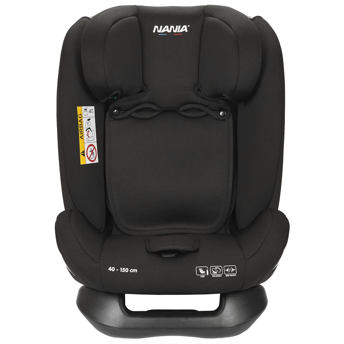 NANIA Nania Siège auto enfant Prato - I-Size 40-150 cm - Evolutif naissance jusqu'à 12 ans environ - Fixations ceinture de sécurité- Réglage de l'Appui-tête et de l'Inclinaison, Insert Lombaire et Réducteur