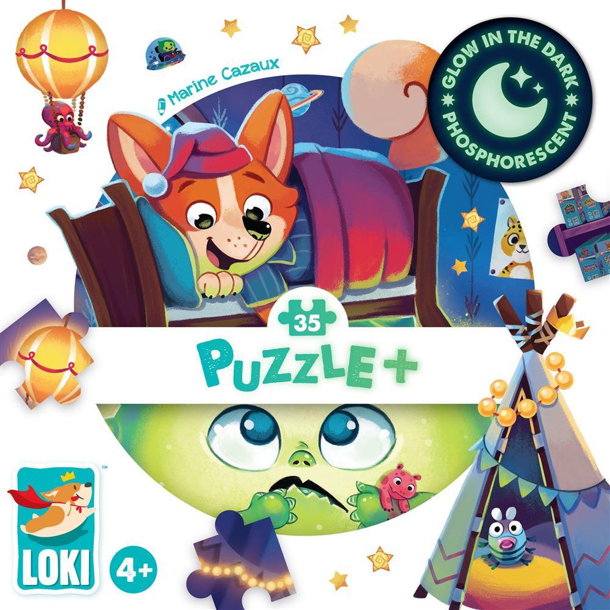 Iello Puzzle 35 pièces Iello, Loki et le Monstre sous le Lit, Jouet éducatif enfant 5+ ans