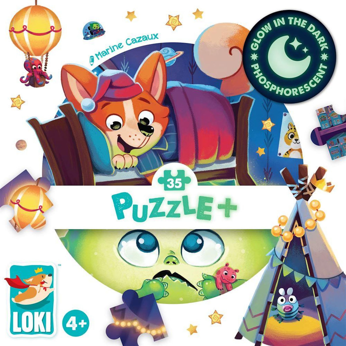Iello Puzzle+ 35 pièces Iello Loki et le Monstre sous le Lit