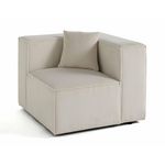 LISA DESIGN Arty - module d'assise droit - en velours côtelé. Coloris disponibles : Beige, Bleu, Orange, Jaune, Noir, Gris, Vert