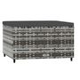 Voir la diapositive 3 : VIDAXL Repose-pieds de jardin et coussins lot de 2 gris resine tressee