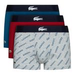 Lacoste x3 Boxers /Gris/Bleu Homme Lacoste 5H1774. Coloris disponibles : Rouge